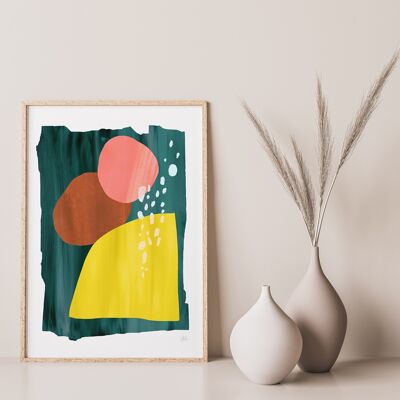 Abstract Circle Verticem Collis Art Print A4- 21 x 29.7cm