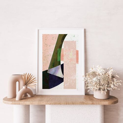 Abstract Geometric Shapes Art Print 3 A4- 21 x 29.7cm