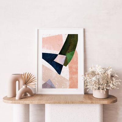 Abstract Geometric Shapes Art Print 1 A4- 21 x 29.7cm