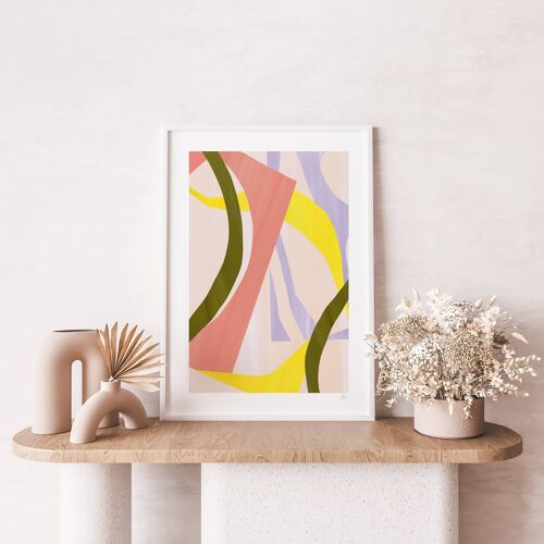 Pastel Abstract Cut Out Print 1 A4- 21 x 29.7cm