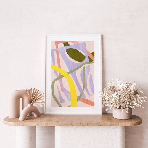Pastel Abstract Cut Out Print 2 A4- 21 x 29.7cm