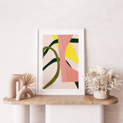 Abstract Cut Out Print 2 A4- 21 x 29.7cm
