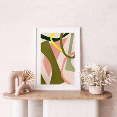 Abstract Cut Out Print 3 A4- 21 x 29.7cm