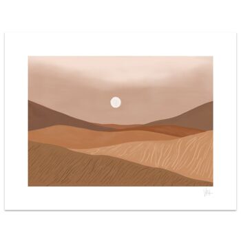 Earth Tone Sunrise Desert Landsape Art Print A4 - 21 x 29,7 cm 4