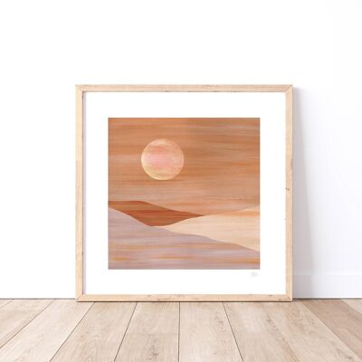 Bohemian Sun Desert Landscape Art Print