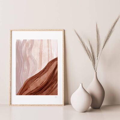 Warm Tone Layered Watercolour Art Print A4- 21 x 29.7cm