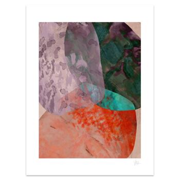 Bijou abstrait aquarelle Art Print A4- 21 x 29,7 cm 5