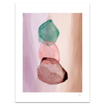 Jewel Toned Abstract Aquarelle Art Print A4 - 21 x 29,7 cm 4