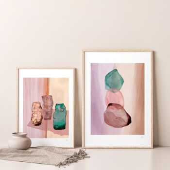 Jewel Toned Abstract Aquarelle Art Print A3 - 29,7 x 42 cm 2
