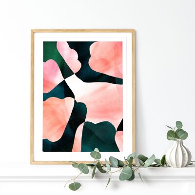 Watercolour Shells Abstract Art Print A3 - 29.7 x 42cm