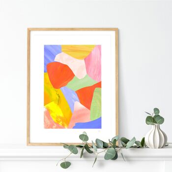Rainbow Abstract Shell Collage Art Print A4 - 21 x 29,7 cm 2