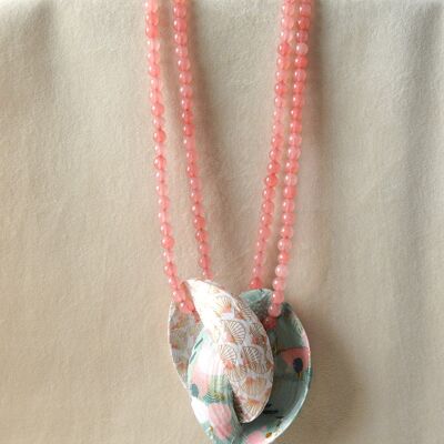 CD7 necklace Faernia collection in wood and paper