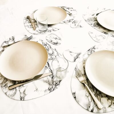 PEBBLE Marble Placemat - set of 4