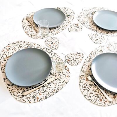 PEBBLE Tovaglietta in Terrazzo - set di 4