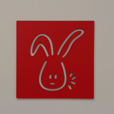 Rabbit Wall Decoration (9 color) - red