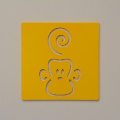 Monkey Wall Decoration (9 color) - light  pink