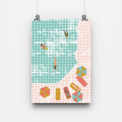 A5 Poolside Digital Print