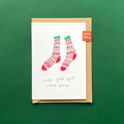 Socks Christmas Card
