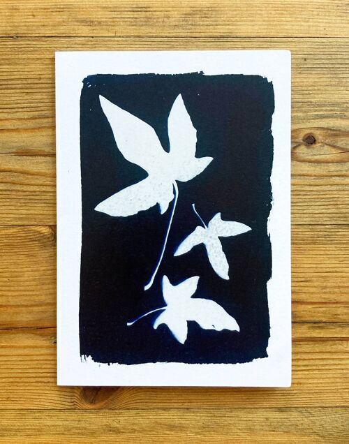 Ivy' Botanical Blue Greetings Card