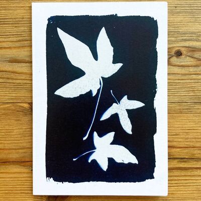 Ivy' Botanical Blue Greetings Card