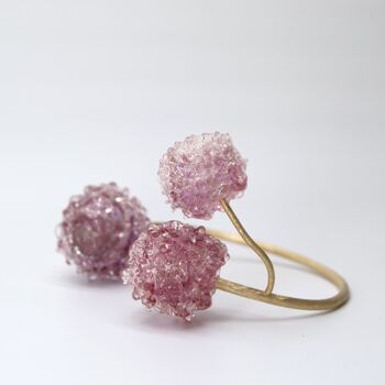 Bracelet CROCHET en verre de Murano rose 2
