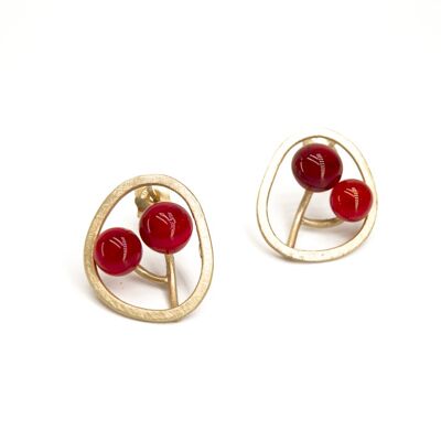 Small double Biglass earrings in Murano glass