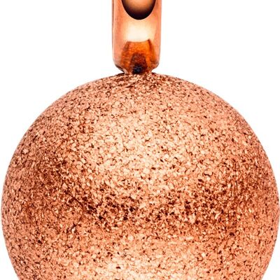 Pendentif glamour boule diamantée D=9mm en acier inoxydable - rose