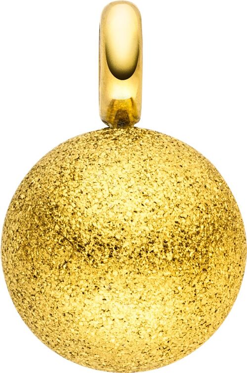Glamour-Anhänger Kugel diamantiert D=9mm aus Edelstahl - gold