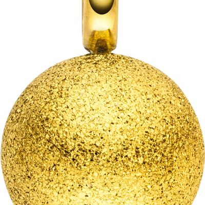 Glamour-Anhänger Kugel diamantiert D=9mm aus Edelstahl - gold