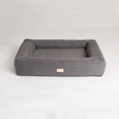 Hundbädd Box bed - trendig, memory foam, mörkgrå , 6721842774193-BB-l-a19