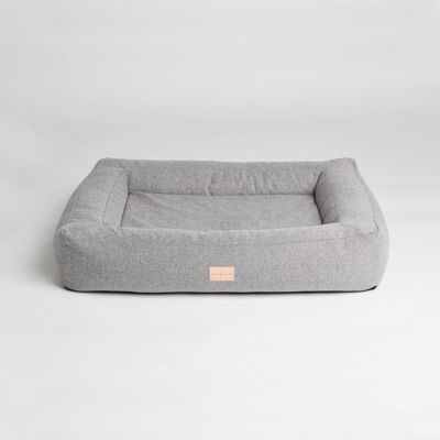 Hundbädd Box bed - stilren, memory foam, ljusgrå , 6721842512049-BB-m-a18