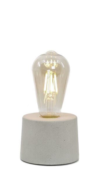 Lampe cylindre béton beige 2