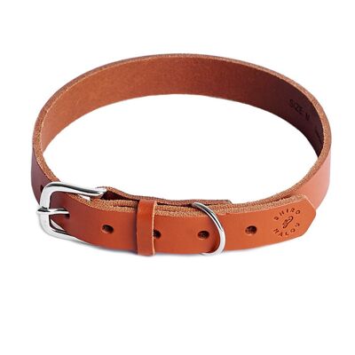 Hundhalsband Everyday-läder konjak , 6721826062513-co-ed-cognac-xsmall