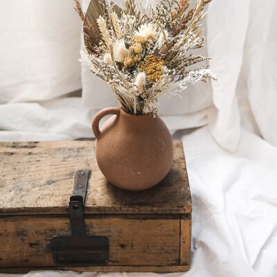 Ramo de flores secas beige y marfil colección "Primavera Romántica" n° 1