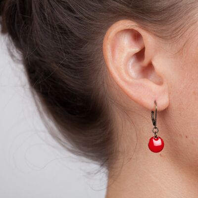 Red Péquelettes Earrings