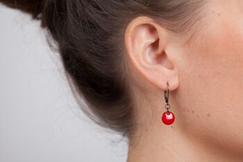 Boucles d'Oreilles Péquelettes Rouge 1