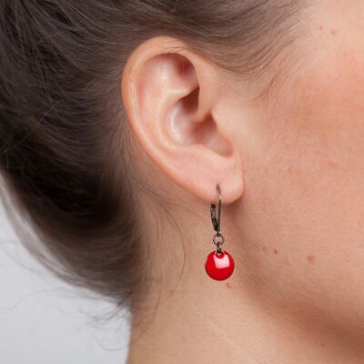 Red Péquelettes Earrings