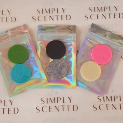 Scented Hoover Disks , Aqua Blossom and Coral , sku587