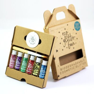 Eco Glitter Fun Sparkle 6-teiliges Pride Rainbow Boxed Kit