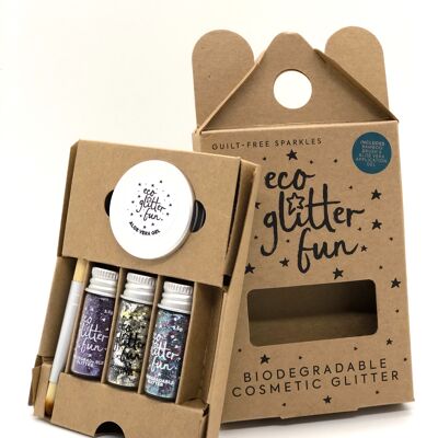 Eco Glitter Fun Sparkle 3pcs Blends 4 Kit en boîte - Violetta, Lollipop & Studio 54