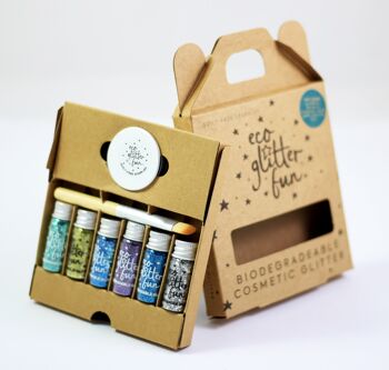 Eco Glitter Fun Sparkle 6pcs Sky Boxed Kit 1