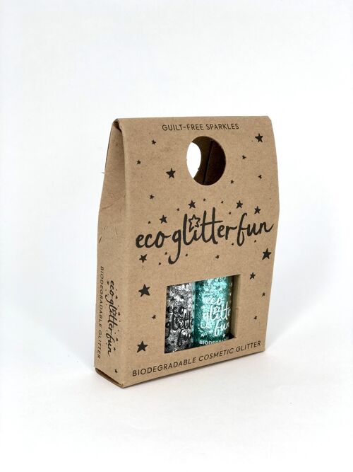 Eco Glitter Fun Sparkle Mini Box 2 - Silver & Aqua