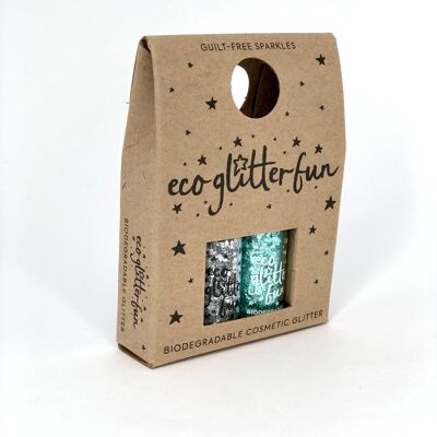 Eco Glitter Fun Sparkle Mini Box 2 - Argent et Aqua