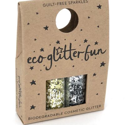 Eco Glitter Fun Sparkle Mini Box Disco - Oro y Plata