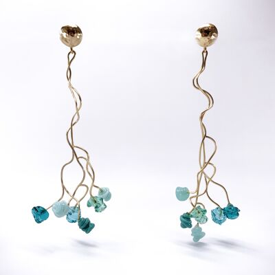 Turquoise Murano glass Mundos G earrings