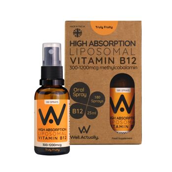 Vitamine B12 liposomale Méthycobalamine (300 - 1200mcg) Spray - Saveur vraiment fruitée - 180 pulvérisations 1