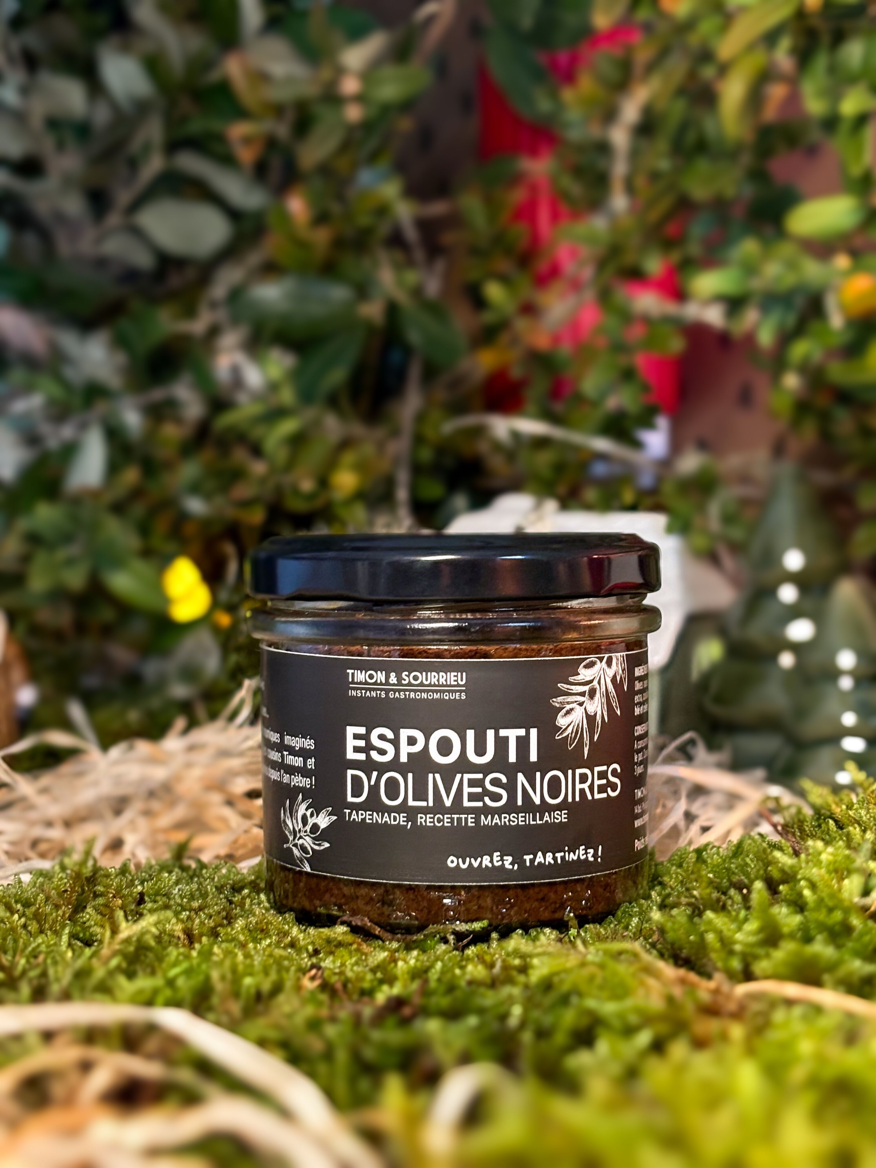 TAPENADE DI OLIVE NERE E SENAPE INGLESE - ESPUTI DI OLIVE NERE