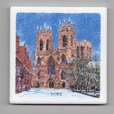 York Keramik-Untersetzer. Winter.