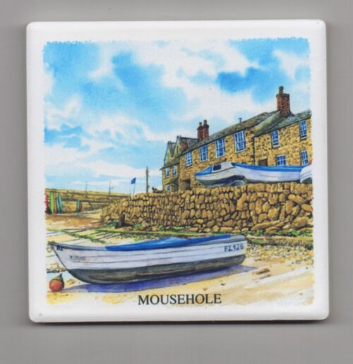 Cornwall, Ceramic Coaster Mousehole.
