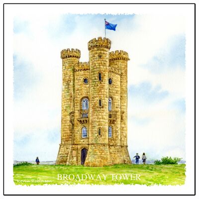 Ceramic Coaster Broadway Tower in the cotswolds.